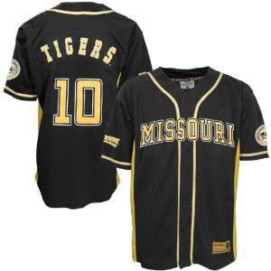 Missouri Tigers #10 Black Rocket Baseball Jersey Sports 