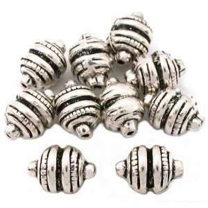  Sterling Silver Fluted Barrel Bali Tube Beads Approx 10 