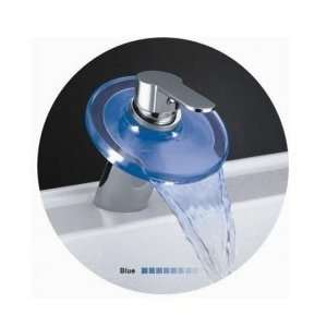 Single Handle LED Chrome Waterfall Bathroom Sink Faucet 