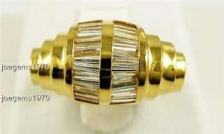   Hand Crafted 2ct Diamonds 18k Gold Ring 10mm wide Band vintage  