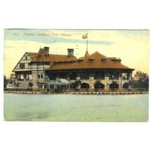  Pavilion Humboldt Park Postcard Chicago llinois 1914 