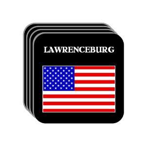 US Flag   Lawrenceburg, Tennessee (TN) Set of 4 Mini Mousepad Coasters