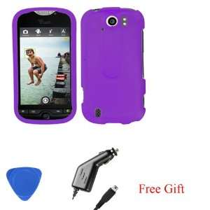  HTC Mytouch 4G Slide Purple Rubber Faceplate Hard Case 