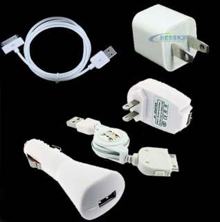 5X Wall Charger+USB Cable+Car Charger For iPhone 3G 3GS  