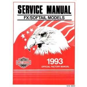  FX/Softail Models 1993 Official Factory Manual Harley Davidson 