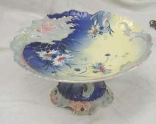 german hand painted candy compote , reticulated 1800s.  