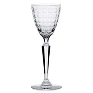 com Val Saint Lambert Kaleido Clear 8 in h x 3 in d White wine glass 