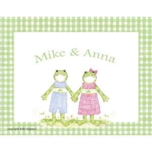  Twice Blessed Boy Girl 4.25 x 5.5 inch folded note card 