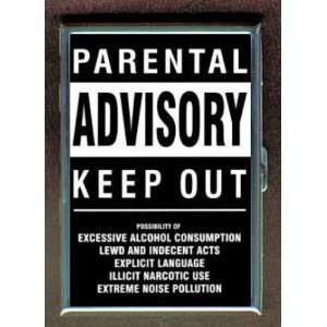    PARENTAL ADVISORY KEEP OUT CREDIT CARD CASE WALLET 