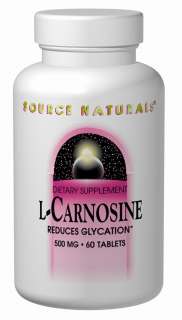 Carnosine 500 mg by Source Naturals   60 Tablets  