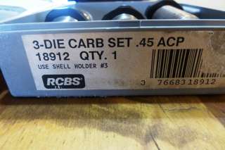 RCBS 3 Die Carb Set .45 ACP 18912  