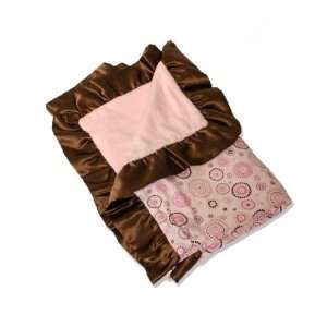  Classic Pink Circle Dot Ruffle Blanket: Baby