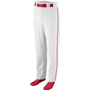   Bottom Piping Baseball/Softball Pant WHITE/ RED YS: Sports & Outdoors