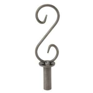 Raw Steel Boutique Double Curl Finial for Countertop Merchandise Hook