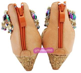 Women Colorful Rhinestone diamond Sandal Shoes A210 45  
