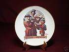 NORMAN ROCKWELL PLATE CHRISTMAS TRIO 1976  
