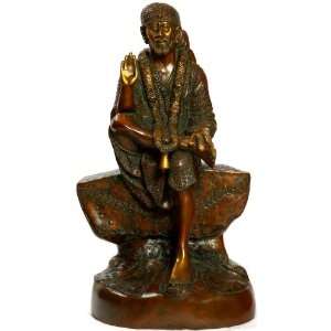 Shirdi Sai Baba   Brass Sculpture:  Home & Kitchen