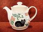 sadler black cat 1 75 pint 7 tea cup teapot