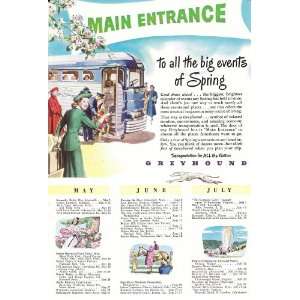 1948 Ad Greyhound Main Entrance to Events of Spring Vintage Travel 