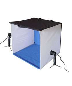 HiRO 24 inch Portable Photo Studio with Two 50W Lights  Overstock