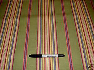 RED PINK GREEN PURPLE YELLOW STRIPE UPHOLSTERY FABRIC  