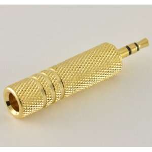 5mm Stereo to 1/4 Inch Stereo M/F Adapter,Gold Plated  
