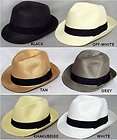   Lot 12 Pcs Fedora Synthetic Straw Hats For Adults ( # EFedHat10