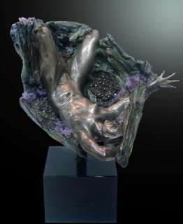 Snowden Amethyst Geode III Bronze Sculpture Art  