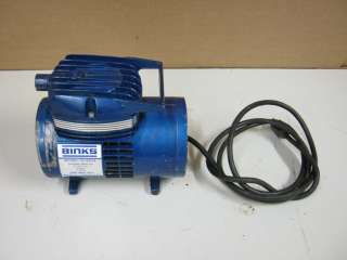 Binks Model 70 6054 Diaphragm Compressor 115 VAC 60 Hz 3.0 Amps  