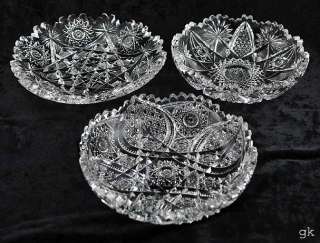 Antique American Brilliant Cut Glass Candy/Nut Dishes  