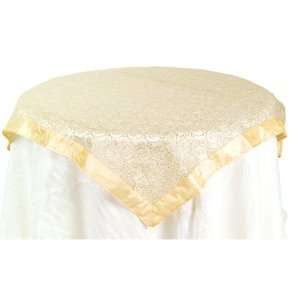   Decorative Cream Embroidered Organza Table Toppers 54