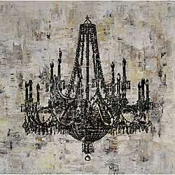 Chandelier Black and White I Canvas Art  