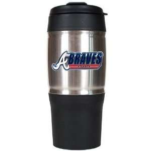 Atlanta Braves 18oz Stainless Steel Travel Mug:  Sports 