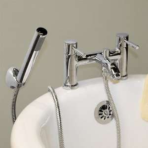 Cotswold Bridge Type Bath Faucet with Hand Shower   Brushed Nickel