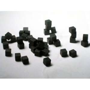   MM Wooden Cube / Token Set (100 Pack)  Black Color: Toys & Games