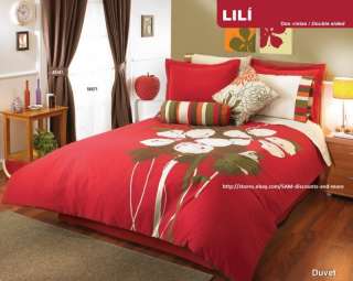 Beige Red Olive Comforter Sheets Bedding Set Full 11 pc  