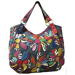 Amerileather Amelia Patchwork Leather Tote Bag  Overstock