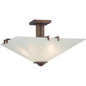 Nuvo Lighting 60/4406 Three Light Ratio Semi Flush with Frosted Glass 