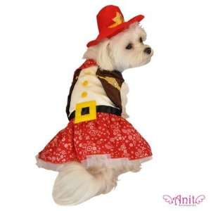  Anit Accessories AP1027 Cowgirl Dog Costume Size Small (8 