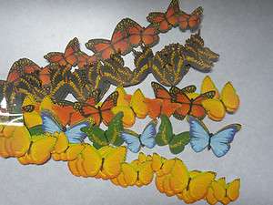   STEWART Stickers DECORATIVE BUTTERFLY BORDERS Glitter Accent   20pc