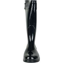 Burberry Womens Patent Strap Black Rain Boots  Overstock