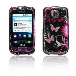 Luxmo LG Optimus T Pink Butterfly Protector Case  