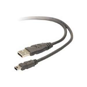 Belkin Components : USB Mini B Cables, 6 Cord, 5 Pin, Gray  :  Sold 