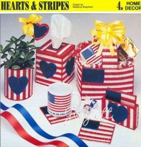Hearts & Stripes, Annies plastic canvas patterns  