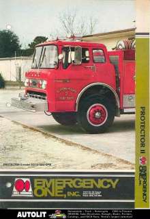 1980s Emergency One Ford Fire Truck Brochure Keystone  