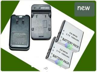 2x BATTERY & CHARGER CASIO NP 40 Exilim EX Z500 EX Z850  