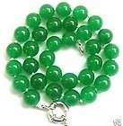 MA CHARMING GREEN EMERALD SILVER NECKLACE 18 5  