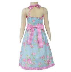 AnnLoren Girls Pink and Blue Easter Bunny Halter Dress  Overstock 