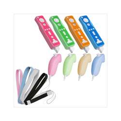 Colored Skin Covers and Wrist Straps for Nintendo Wii Remote and 