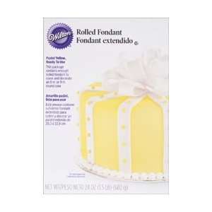 Wilton Ready To Use Rolled Fondant Pastel Yellow 24 Ounces 